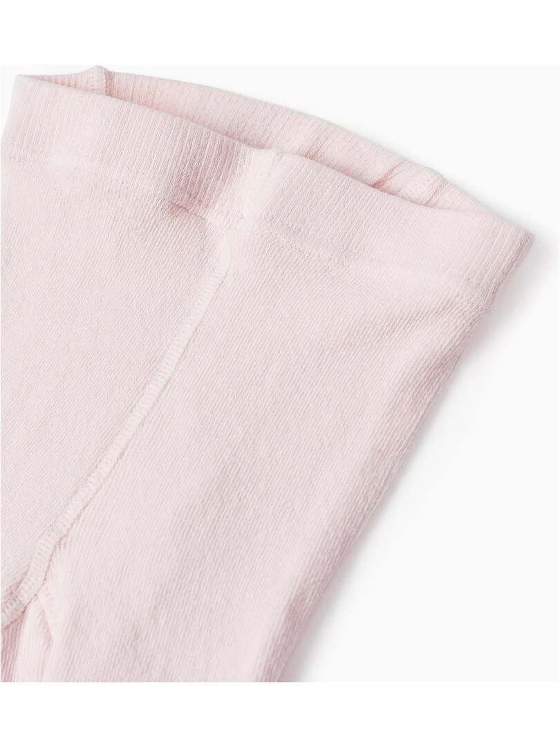 Collants en maille anti bouloches pour fille ESSENTIALS LINE Rose clair