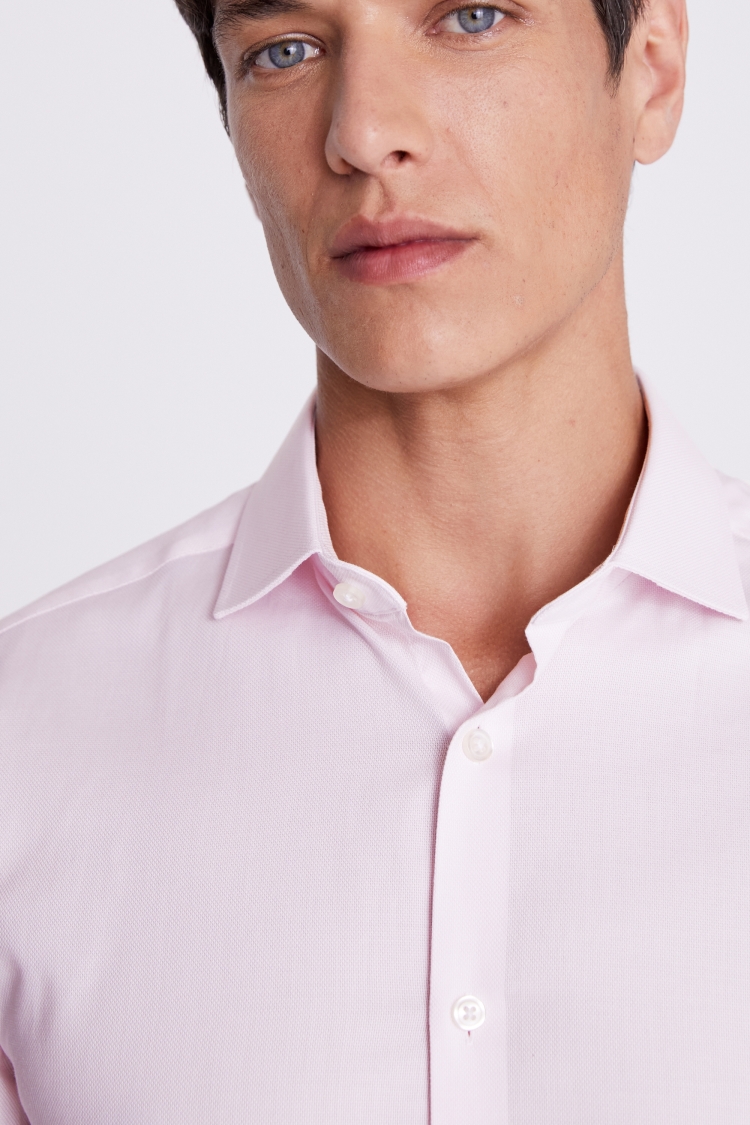 Slim Fit Pink Dobby Stretch Shirt Buy Online at Moss