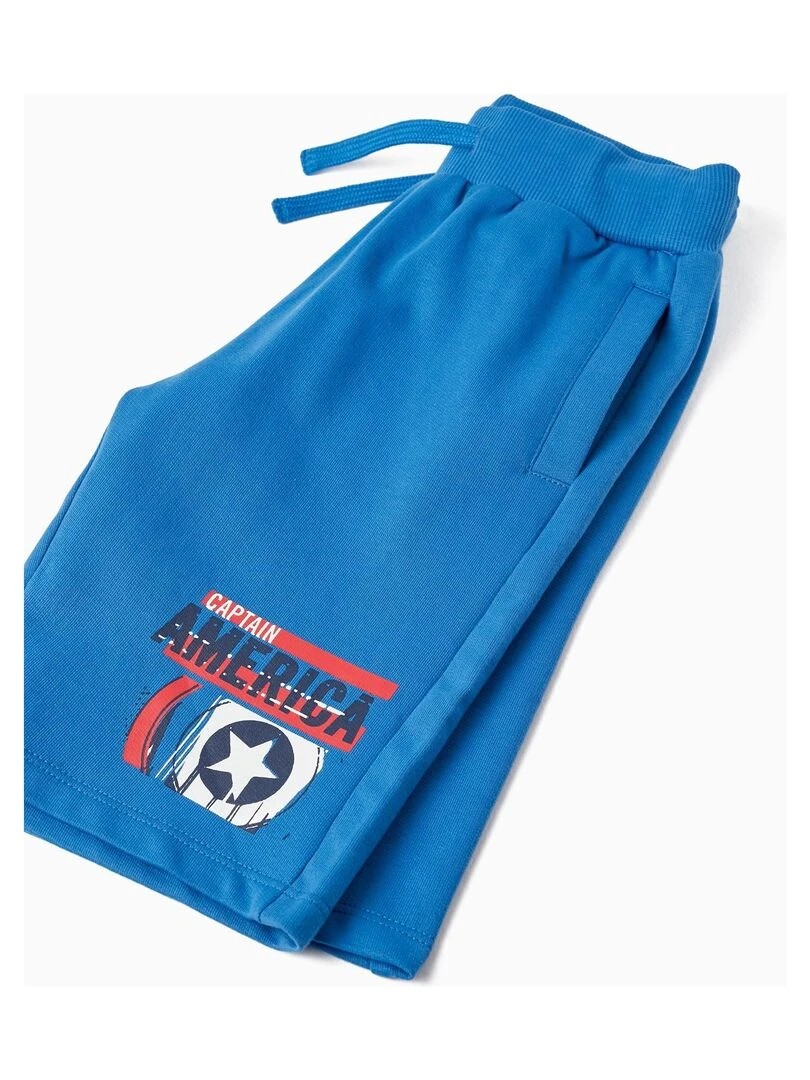 Shorts de sport en coton pour garçon 'Capitaine Amérique'  MARVEL CAP AMERICA   Bleu