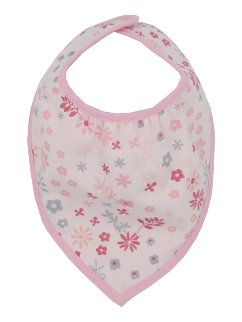 Bavoir bandana Liberty en coton Naissance Rose