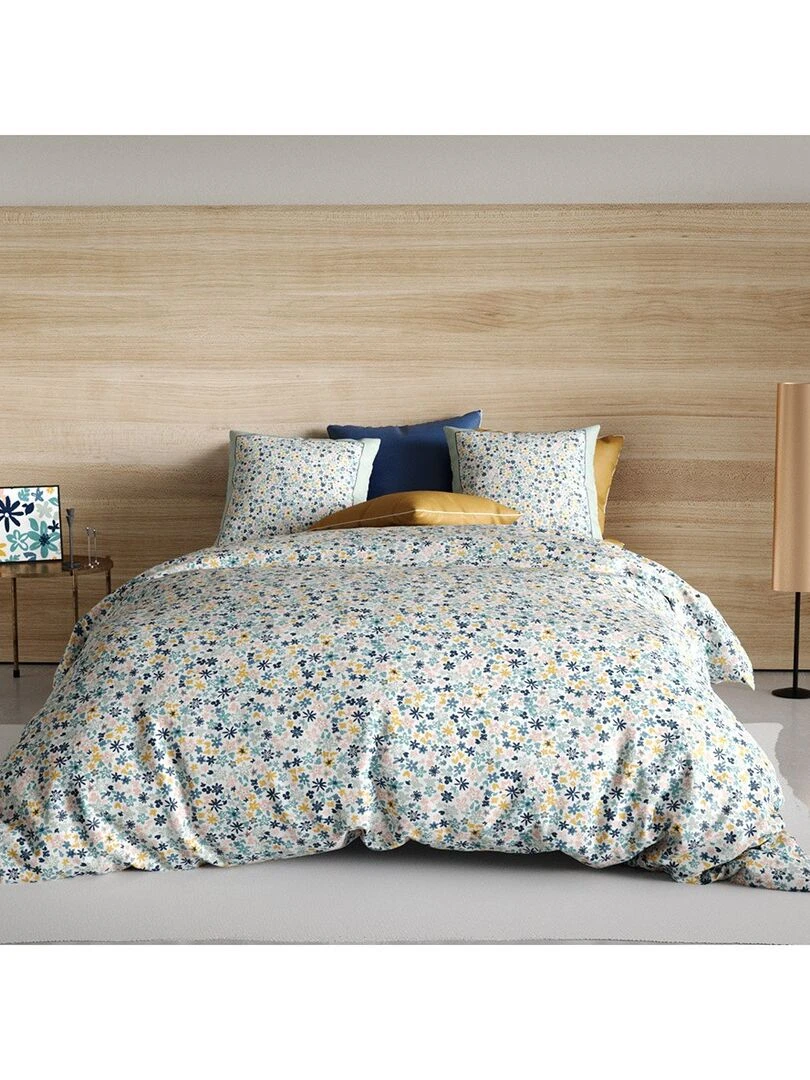 Housse de couette 260x240 Mani + 2 taies 100% coton 57 fils Blanc