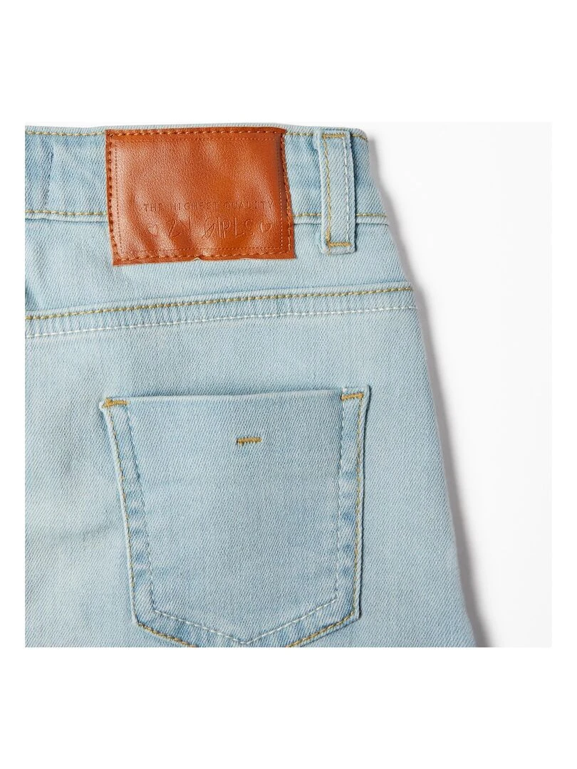 Jupe en Denim de Coton Fille  READY PLAYER   Bleu clair