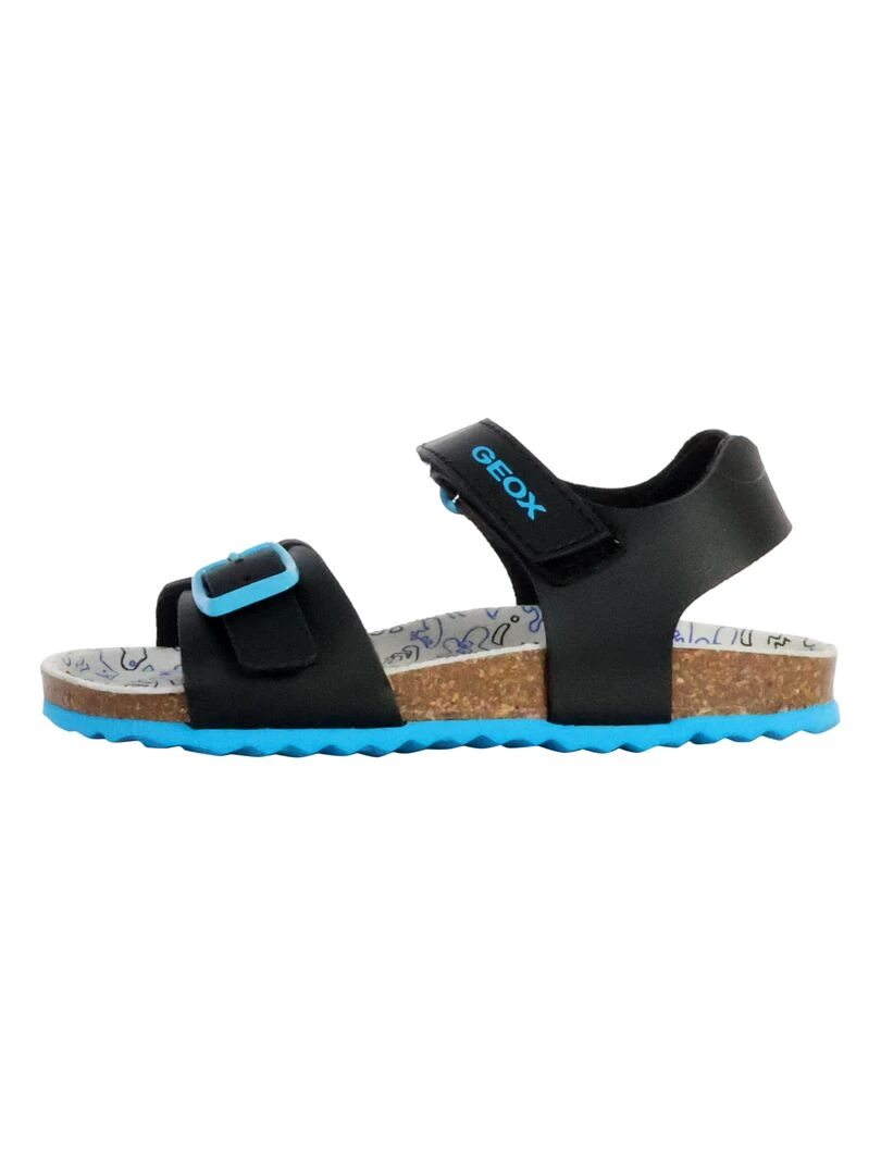 Sandale Cuir Enfant Geox Ghita Noir