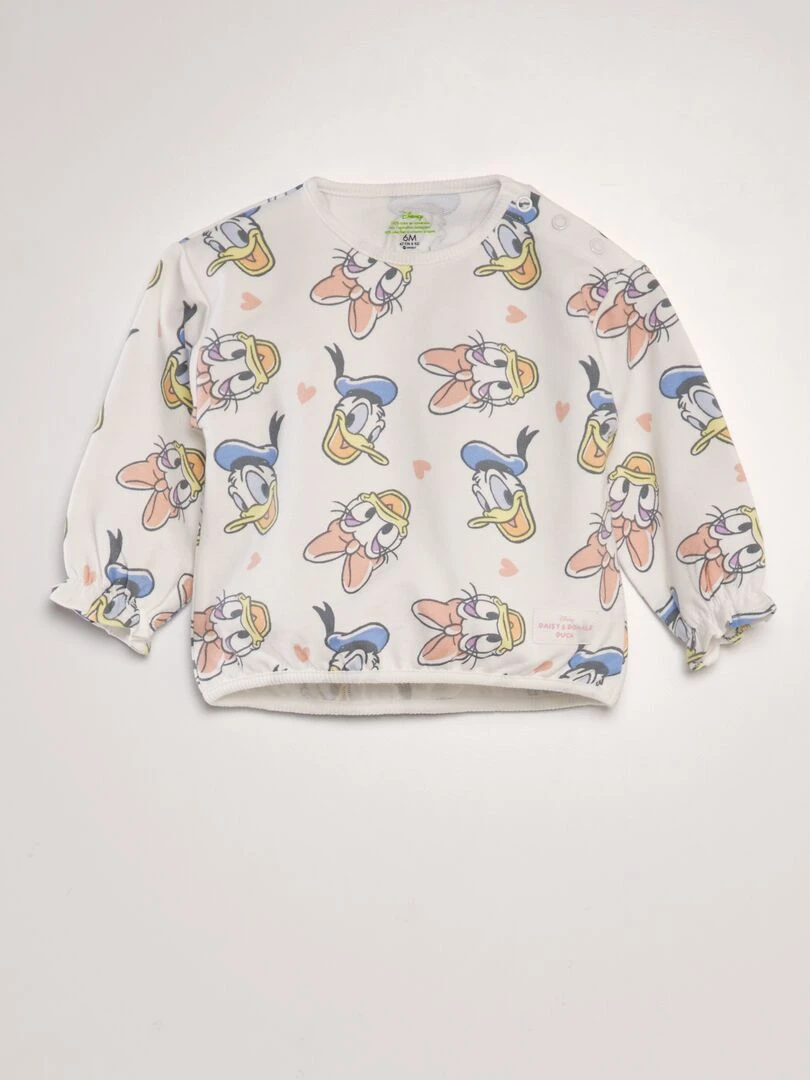 Sweat 'Disney' manches volantées Blanc