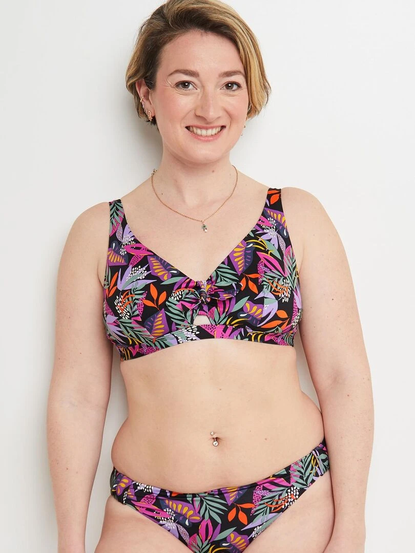 Maillot de bain triangle post op Lavande RougeGorge Lingerie Noir