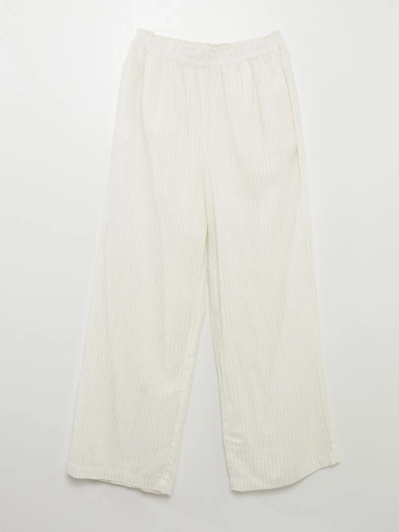 Pantalon large et fluide 'JDY' Blanc