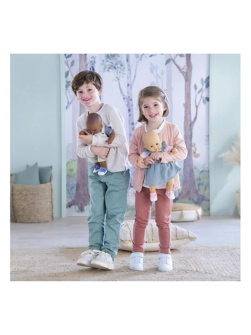 T Shirt et Salopette Écru Bords de Loire pour poupon 36 cm   Beige