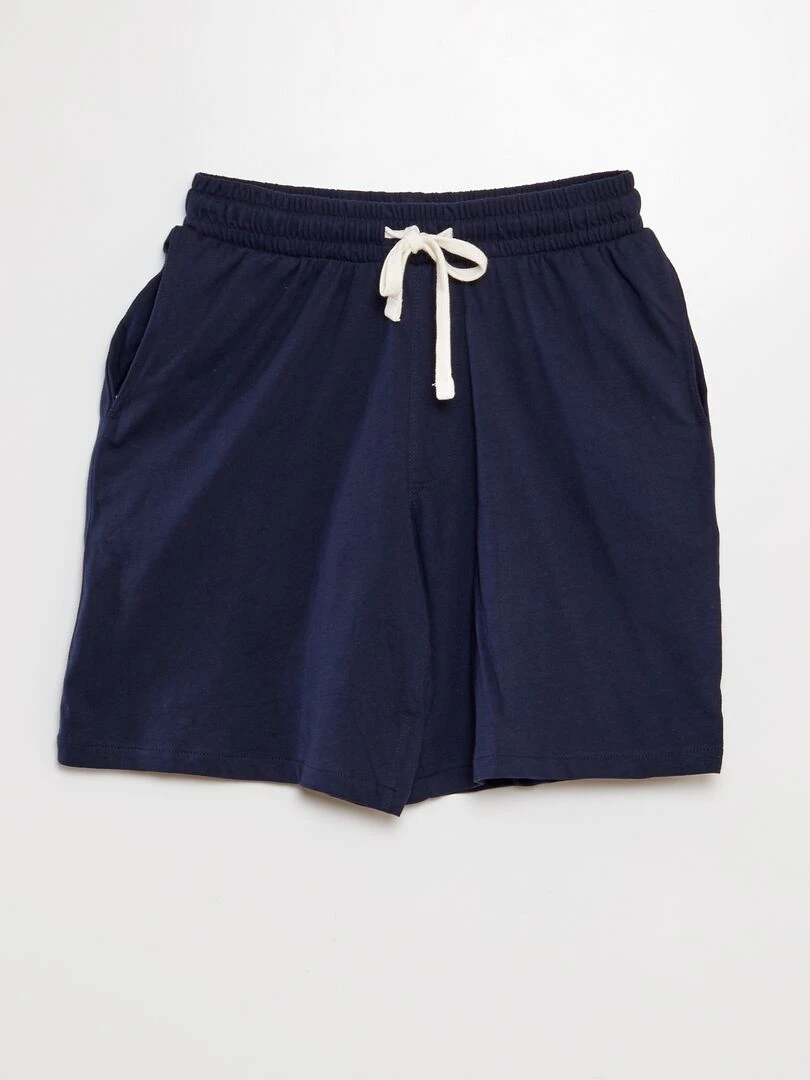 Pyjama court en coton   Bleu