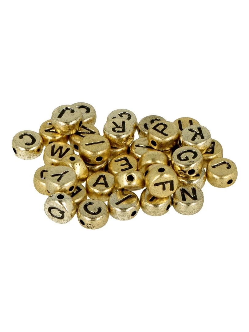 300 perles dorées alphabet N/A
