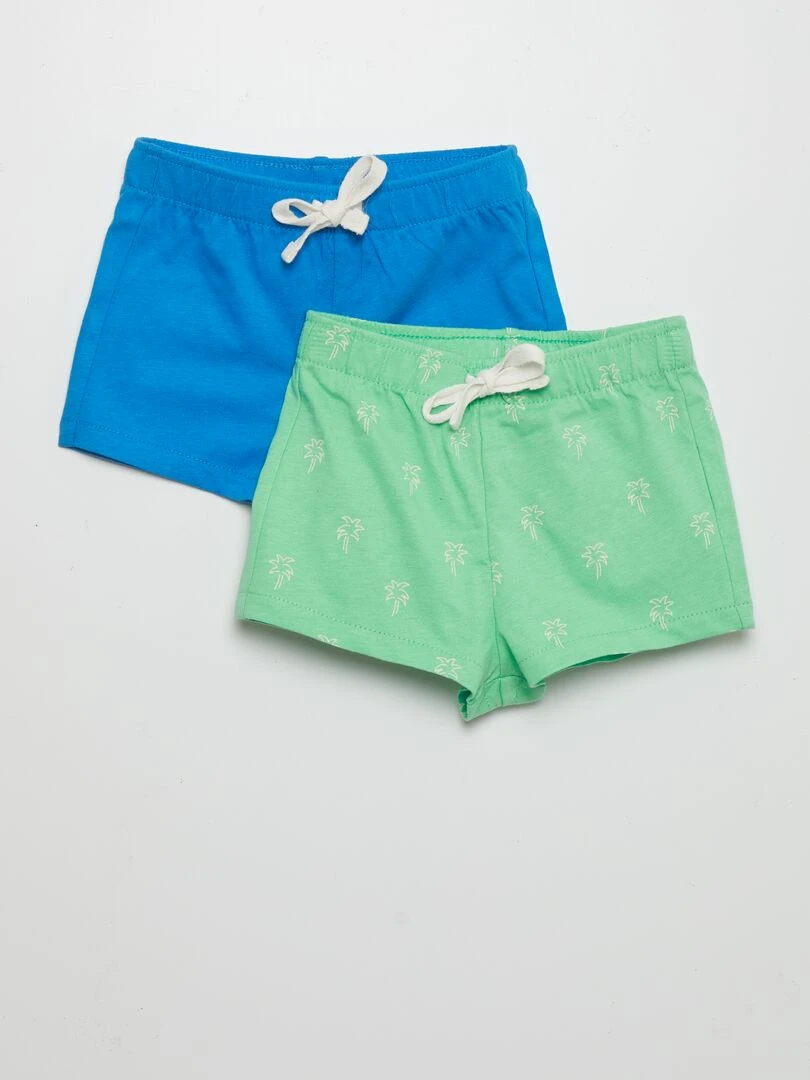 Lot de 2 shorts en jersey Bleu marine