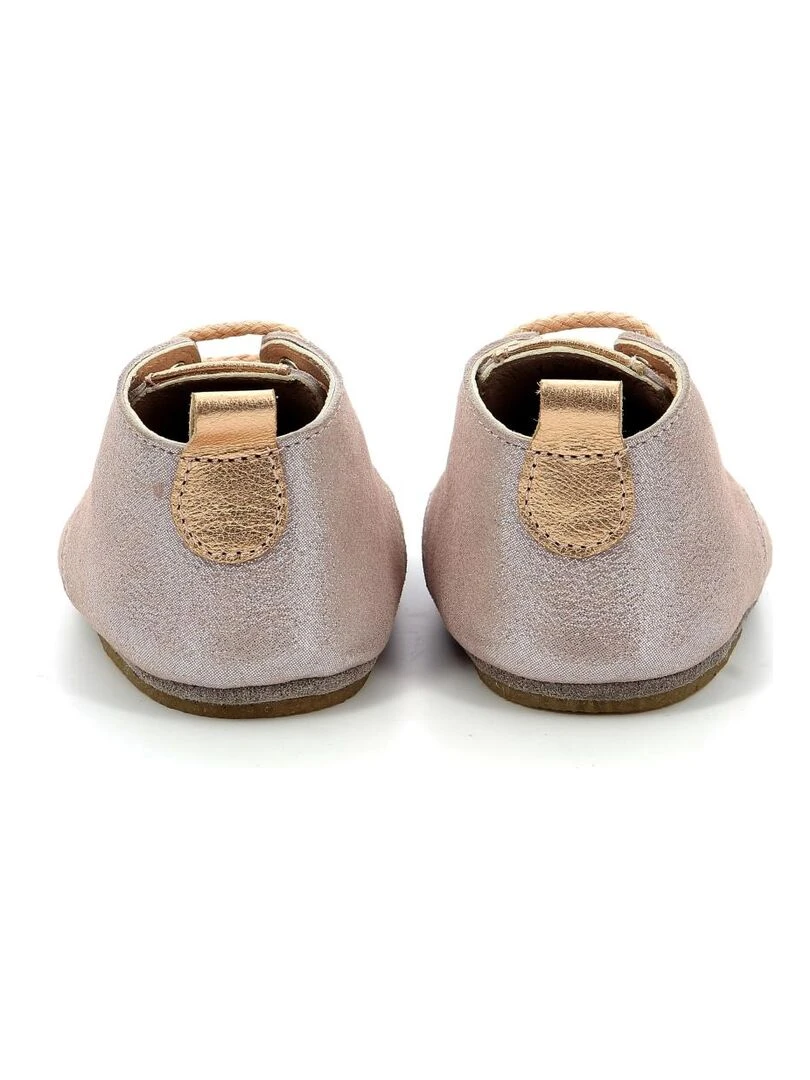 Chaussons Cuir Layas   Rose