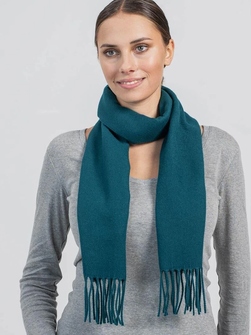 Echarpe Fely   Fabriqué en France   Bleu Vert