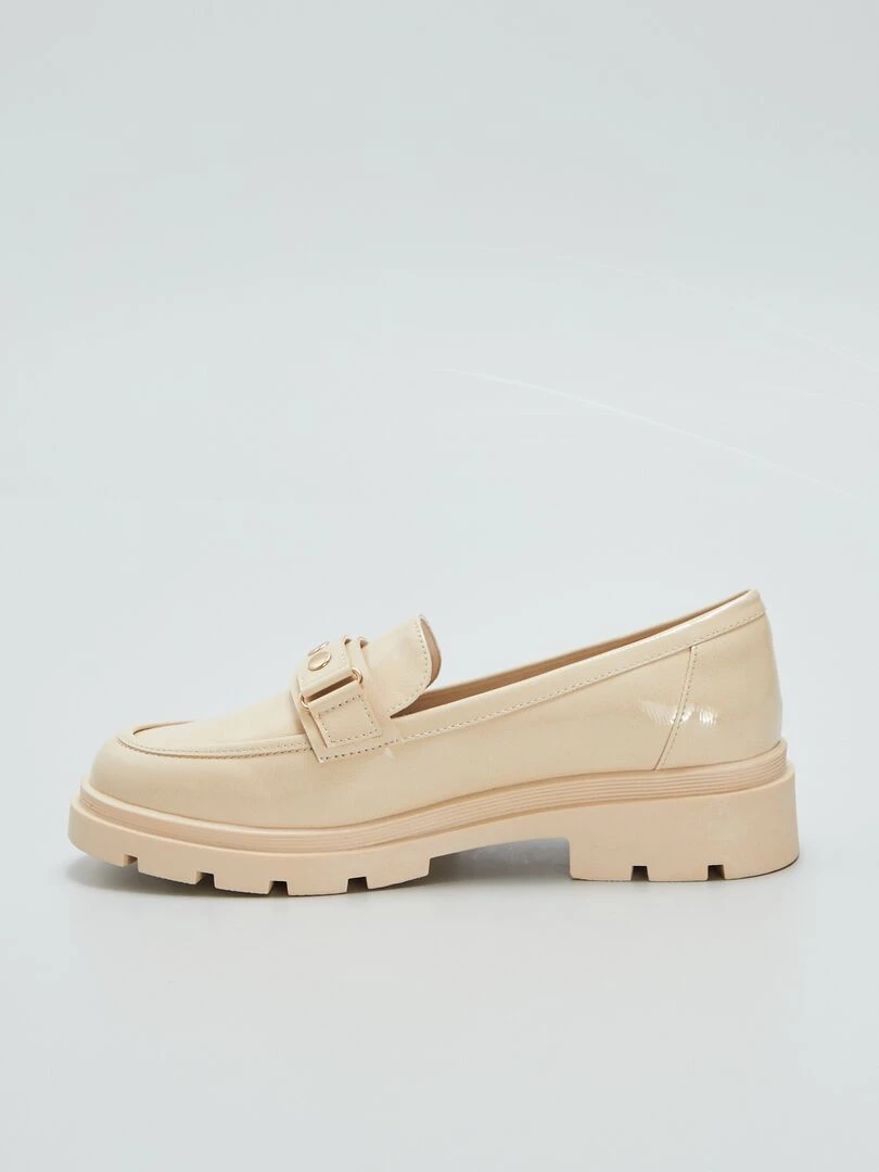 Mocassins à semelles compensées   Beige