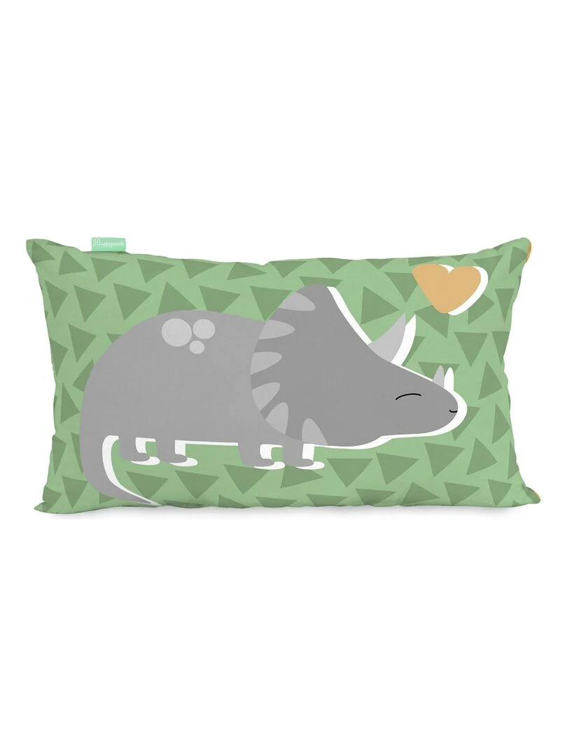 Housse de coussin Happydino "Happyfriday"   Blanc