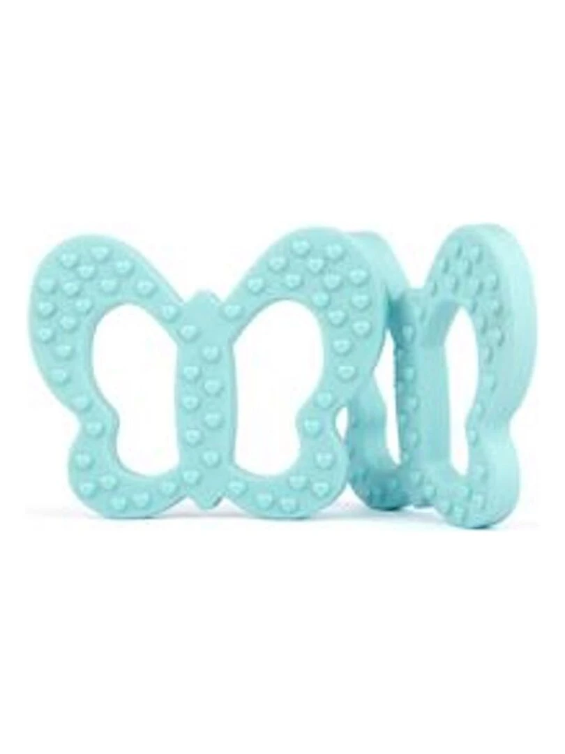 Jouet de Dentition Non Toxique Papillon   Bleu