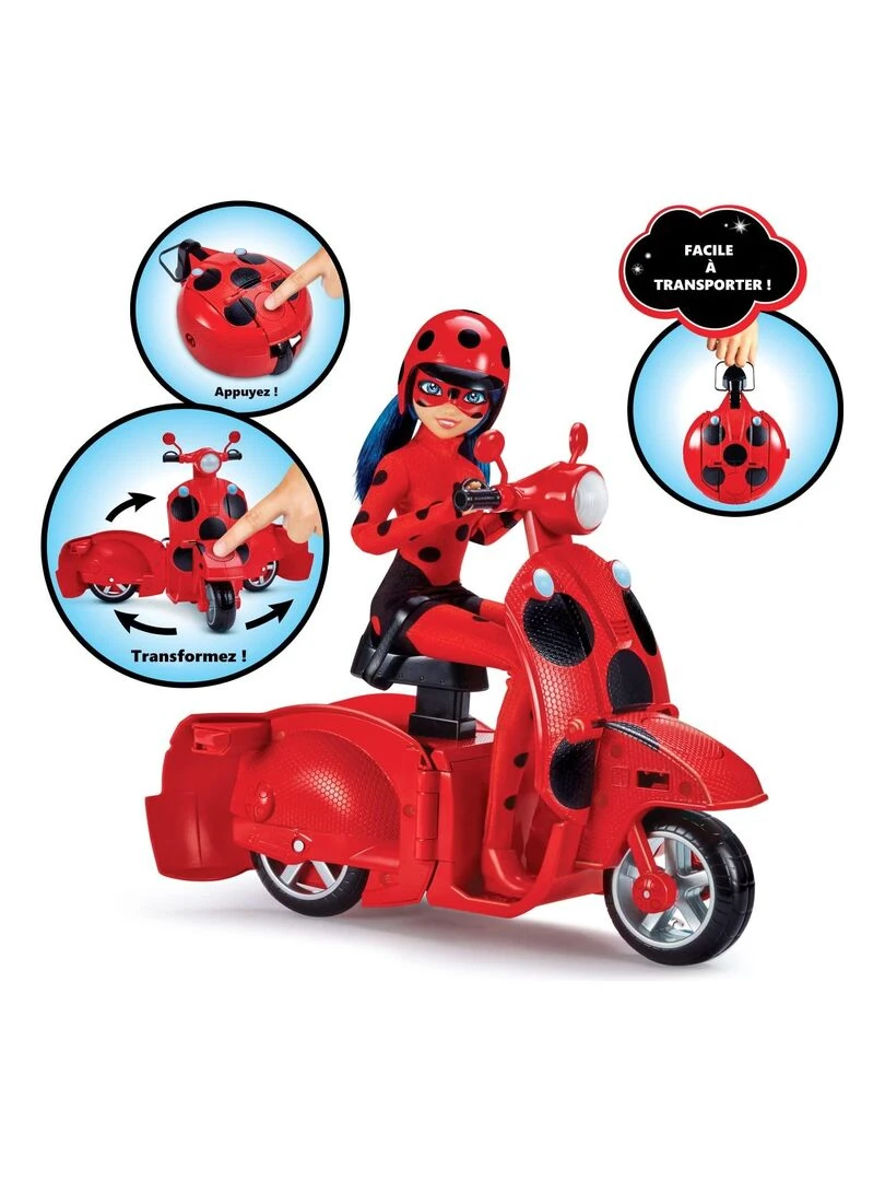Scooter Miraculous Switch'n go + poupée articulée Ladybug   N/A