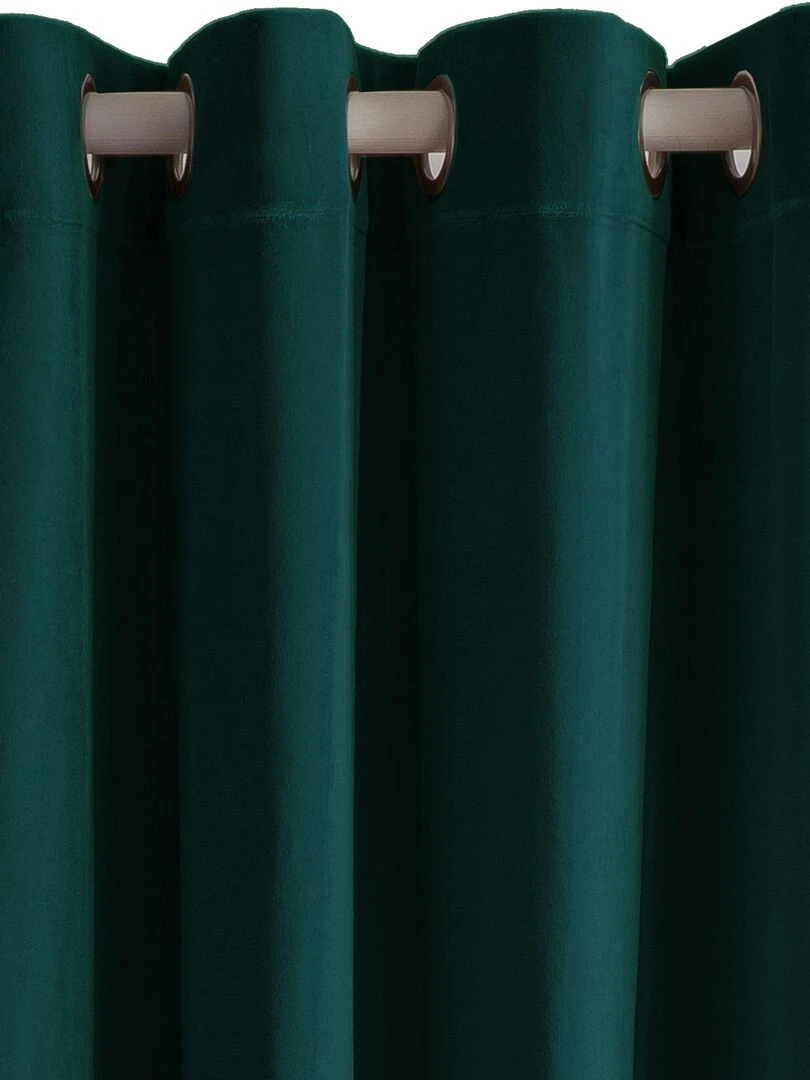 Rideau en velours 'Deko&co' Vert émeraude