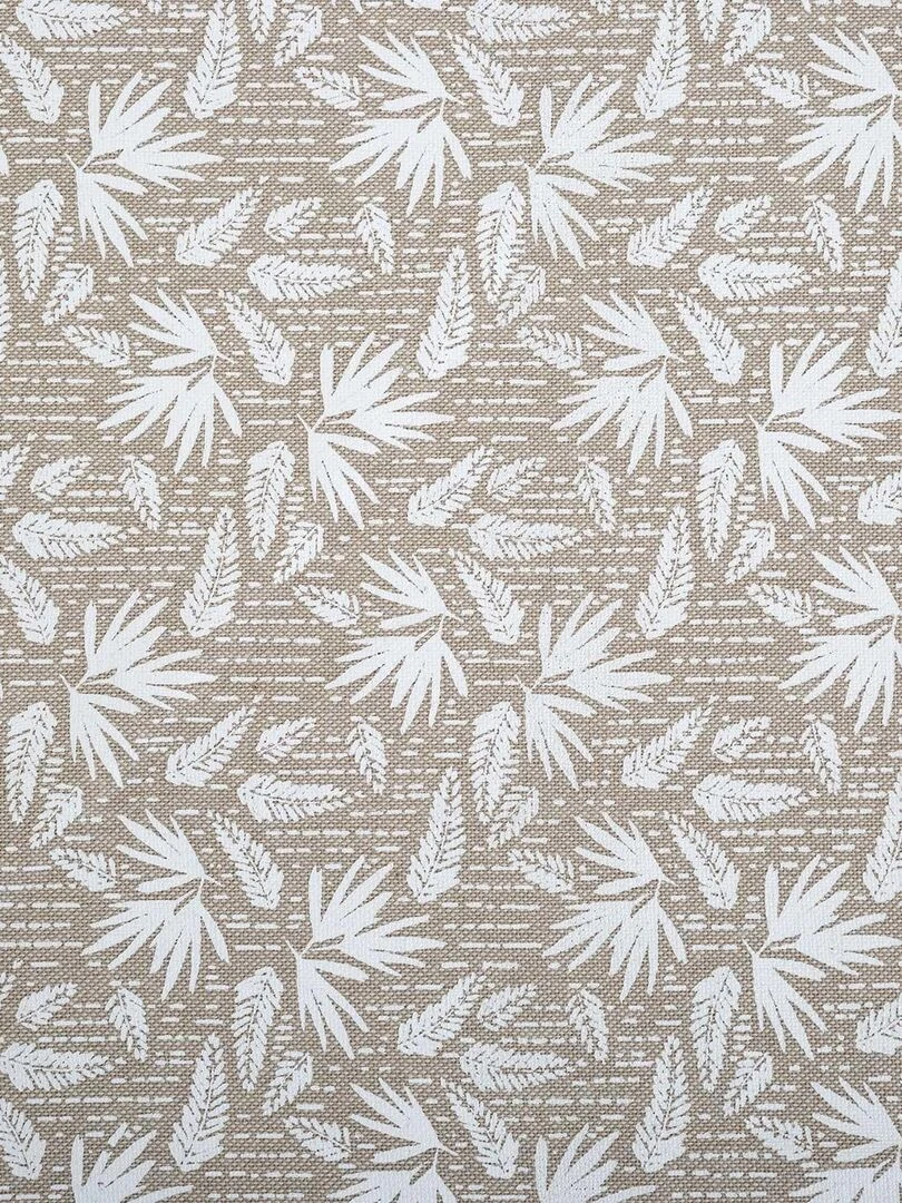 Nappe rectangulaire imprimée Palm   Beige clair