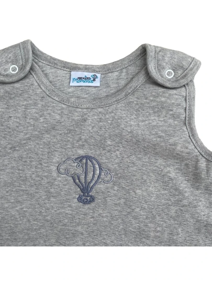 Gigoteuse Été Légère 0 3 mois en Coton Bio couleur Perle   Gris