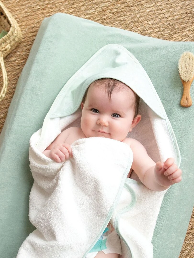 Housse de matelas à langer bébé Trois Kilos Sept Vert olive
