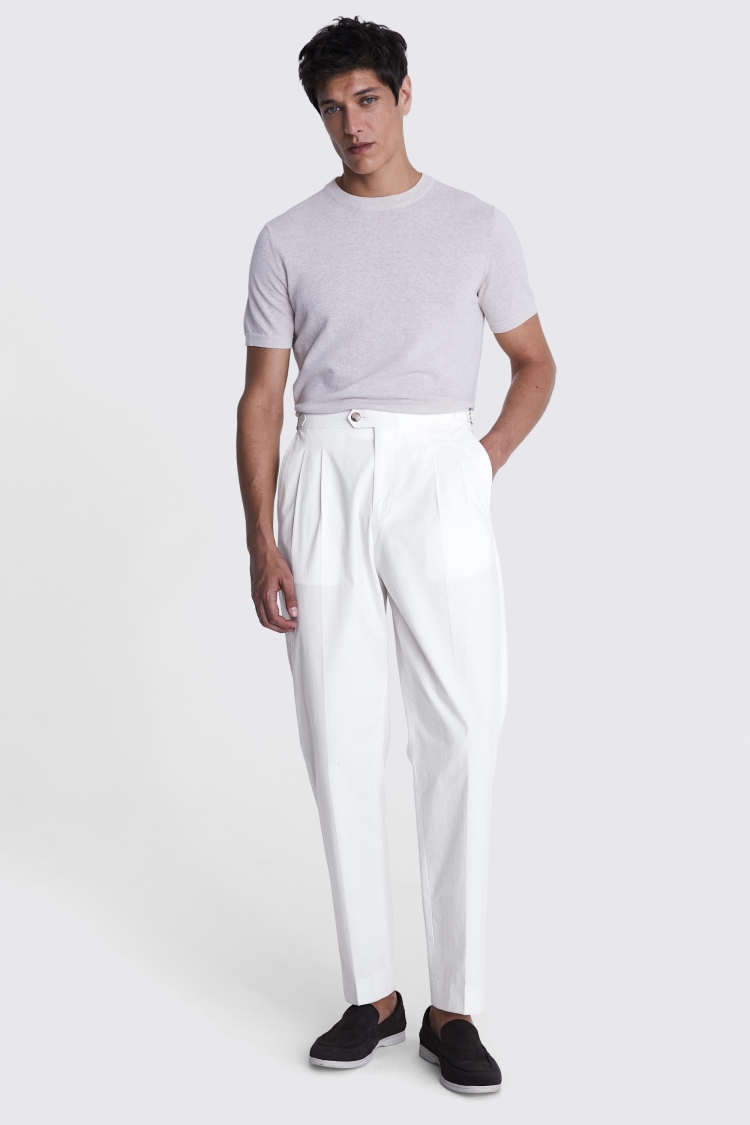 Tailored Fit Ink Stretch Trousers   Buy Online at Moss