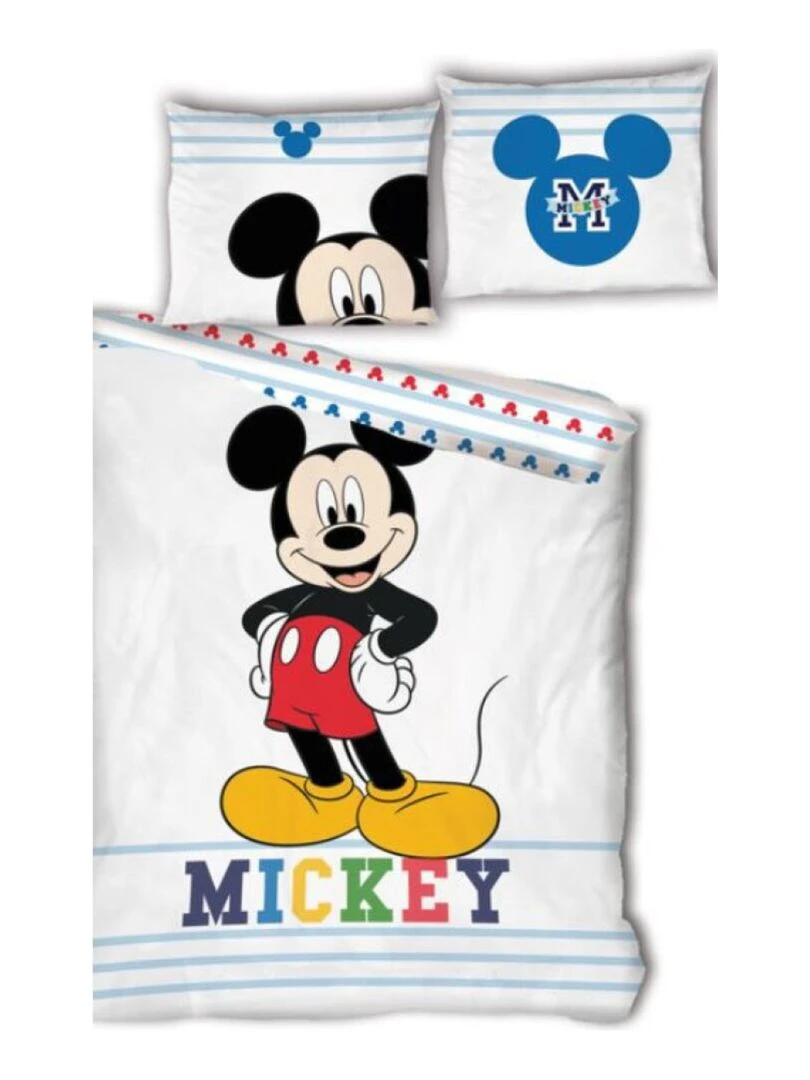 Parure de lit Enfant Coton Disney Blanc