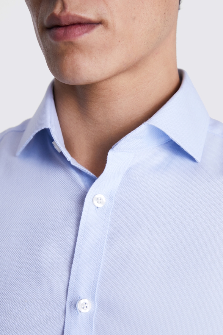 Slim Fit Sky Dobby Textured Non Iron Shirt Buy Online at Moss