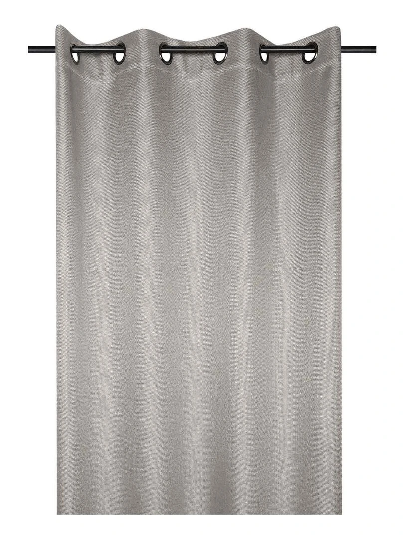 Rideau occultant uni tramé Beige