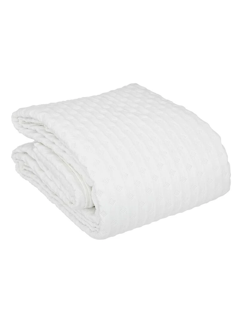 Dessus de lit 240x260 Kalia ivoire + 2 taies Blanc