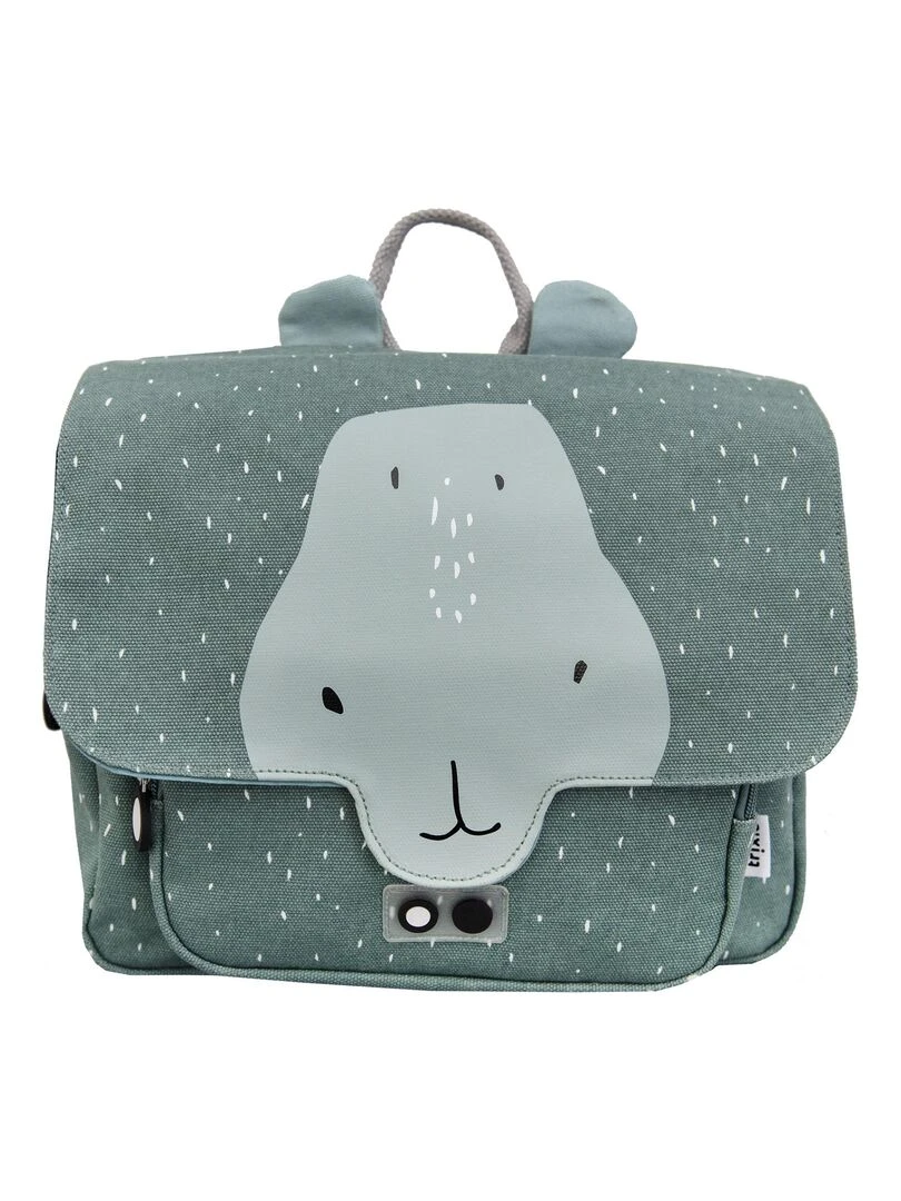 Cartable maternelle hippopotame Mr. Hippo Bleu