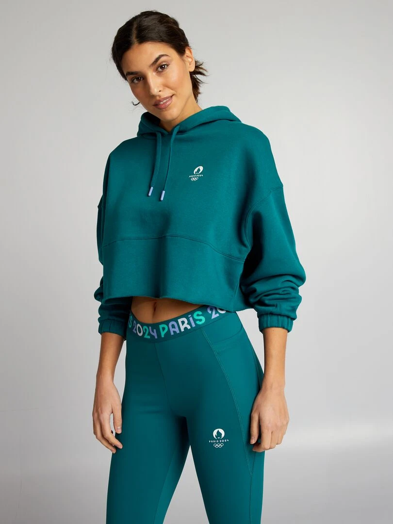 Sweat à capuche Paris 2024 Vert
