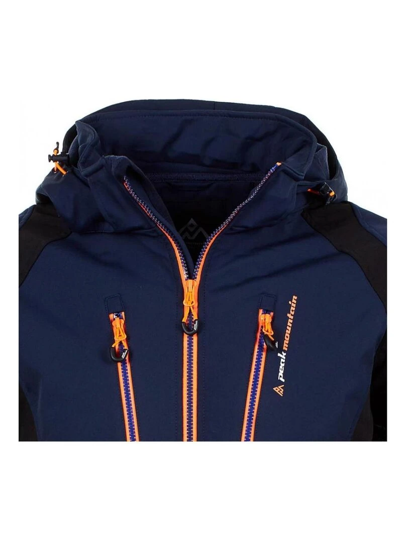 Blouson softshell homme CABILONE   PEAK MOUNTAIN   Bleu marine