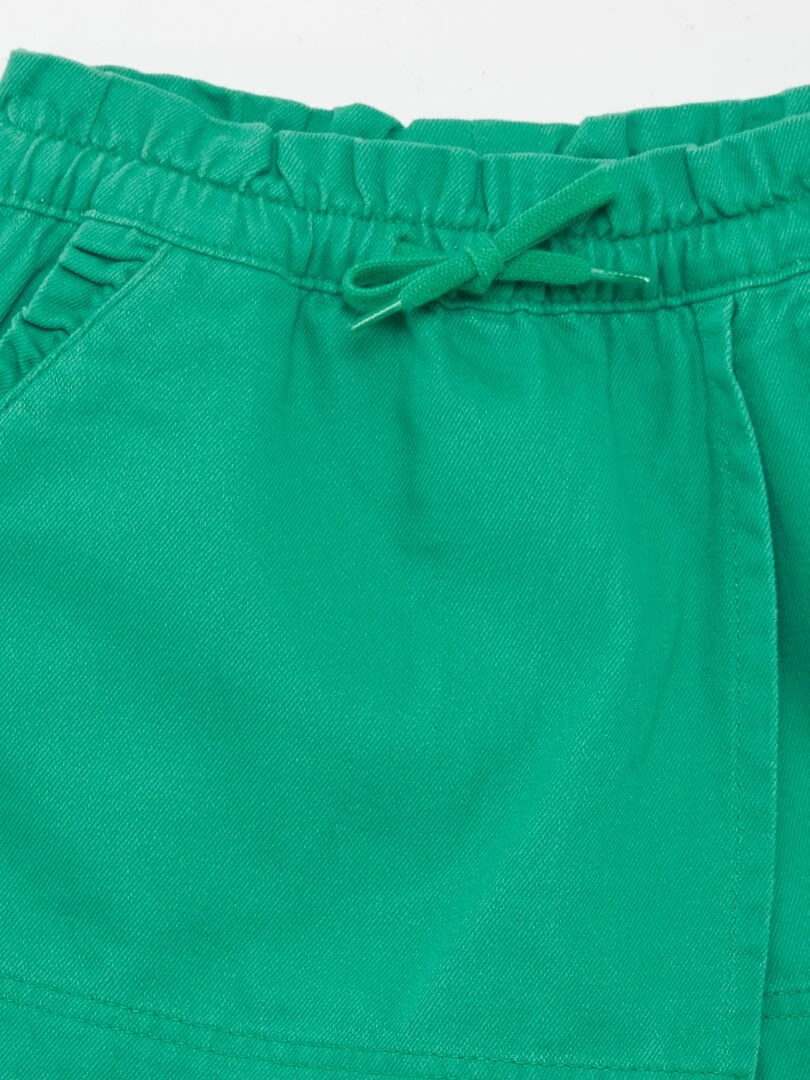 Short en jean   Vert