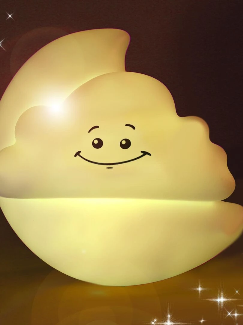 Veilleuse LED Enfant avec Télécommande Lune et nuage Crazy Safety EN IEC55015 Noir Multicolore Blanc