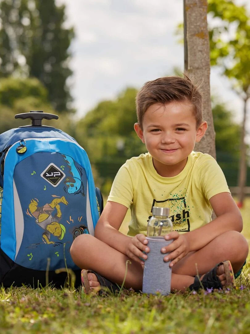 BODYPACK Sac à dos à roulettes recyclé Dinosaure Bleu