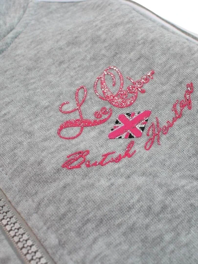 Lee Cooper   Jogging fille imprimé logo   Gris