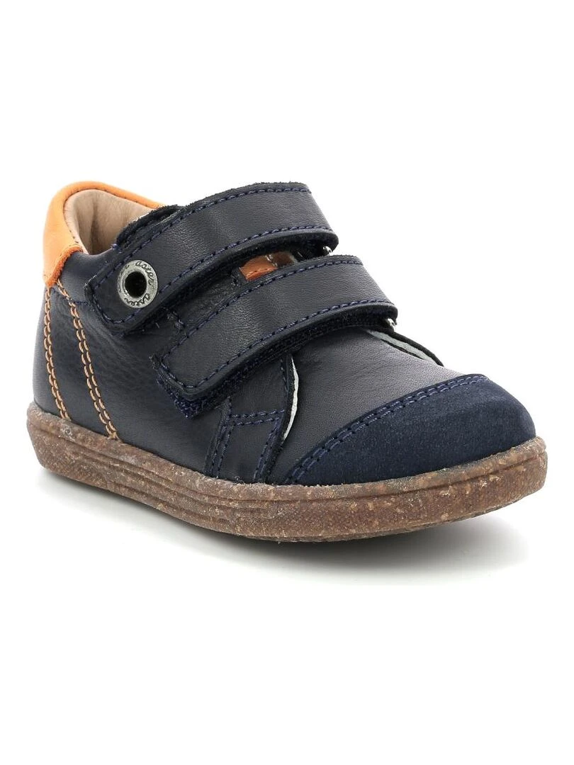 Sneakers hautes Cuir Washan Bleu marine