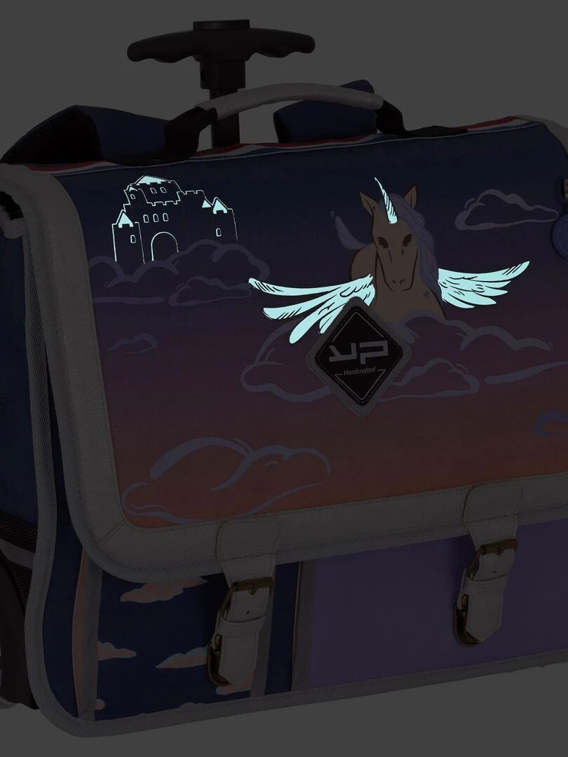 BODYPACK Cartable 41 cm roulettes recyclé Licorne évasion   Violet