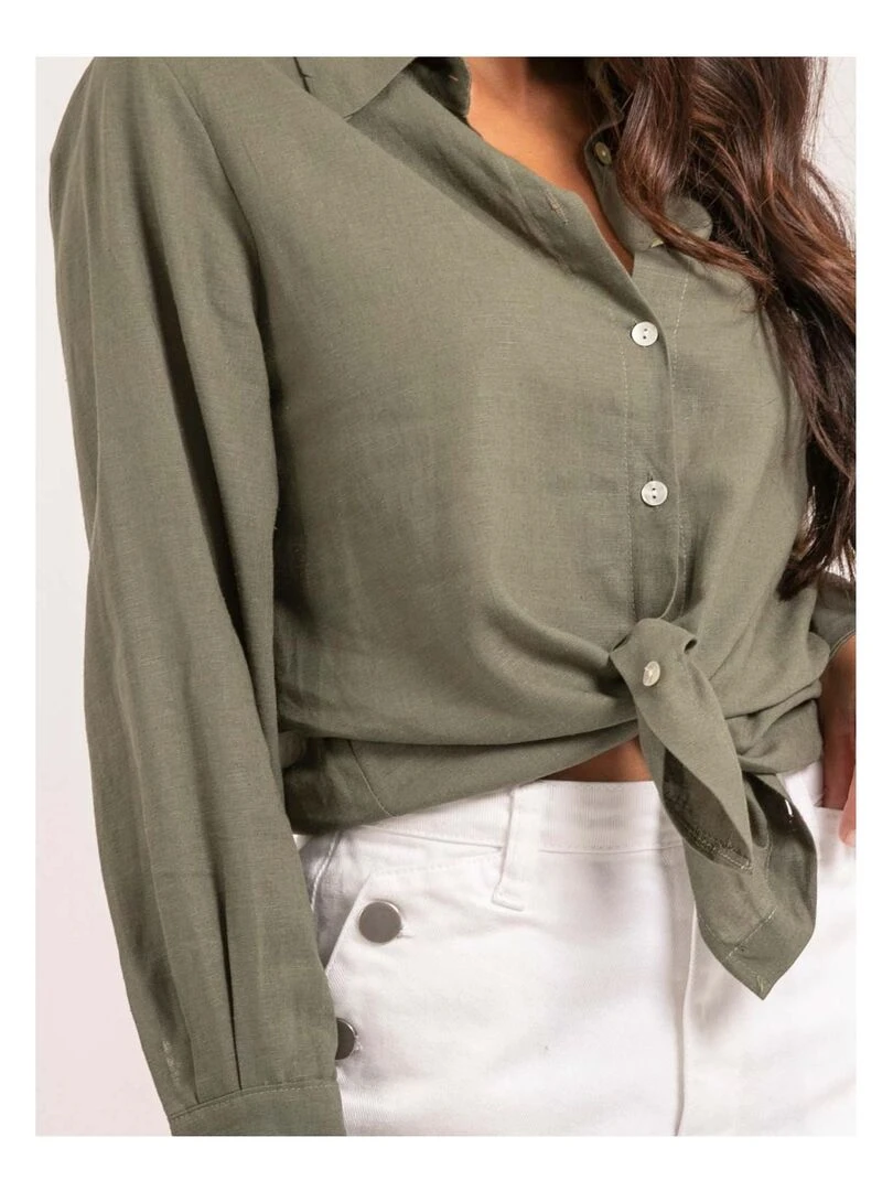 Chemise lin ORDYNE   Kaki