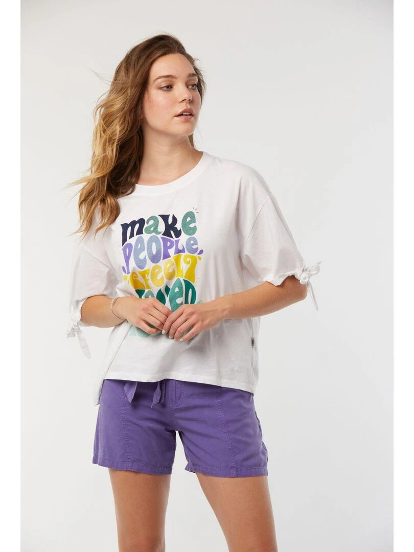 Lee Cooper   T shirt manches courtes coton regular AJI   Blanc