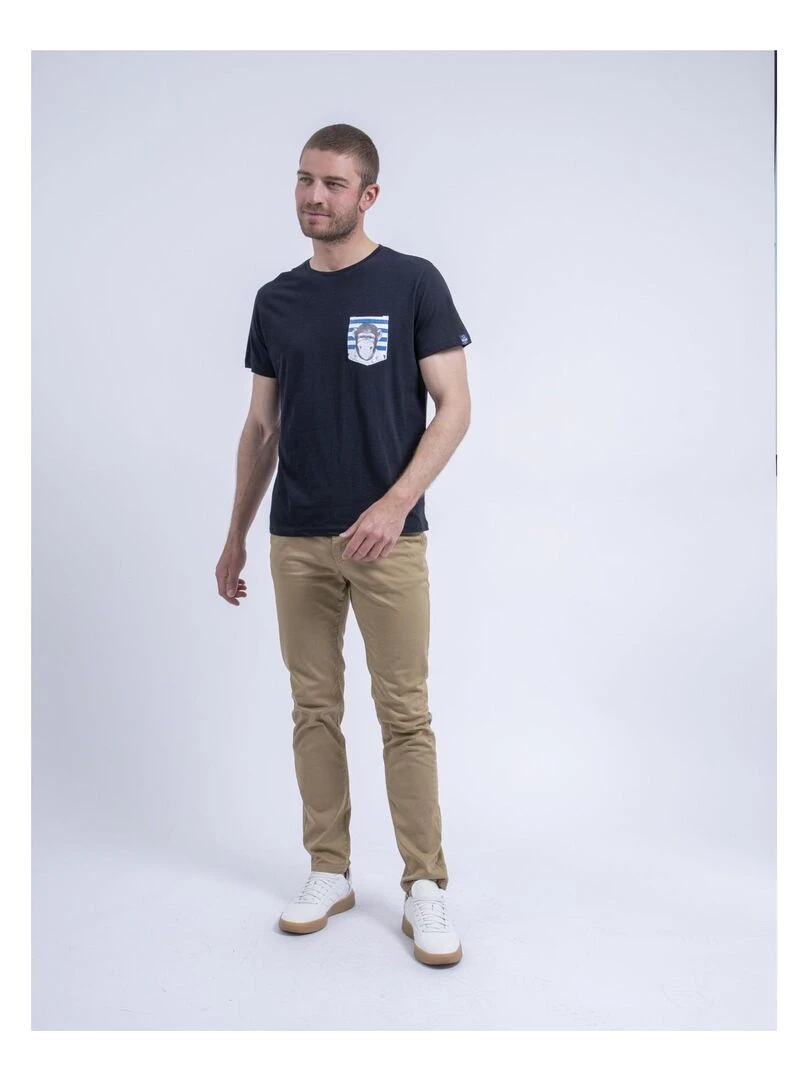 T shirt col rond NINJATOL   Bleu marine