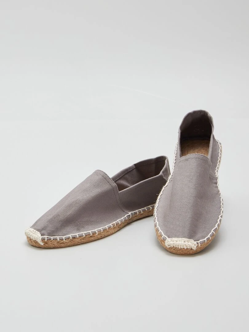 Espadrilles en toile   Gris