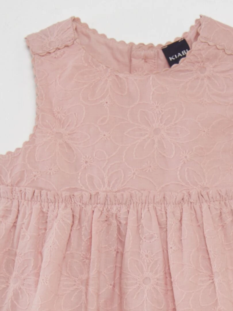 Robe en broderie anglaise   Violet