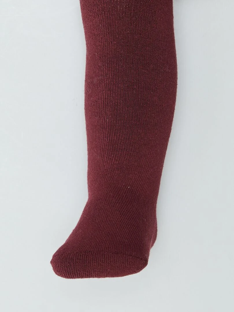 Lot de 2 paires de collants chauds   Gris/bordeaux