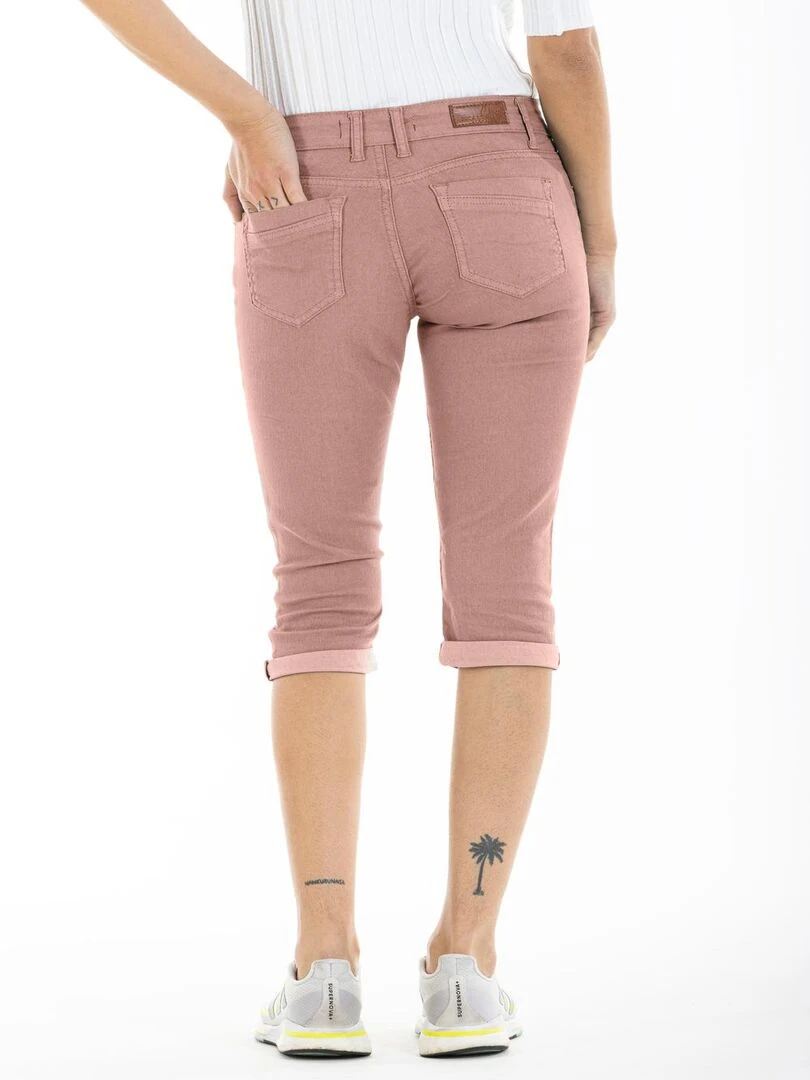 Pantacourt gabardine stretch POEMY  'Rica Lewis'   Vieux rose