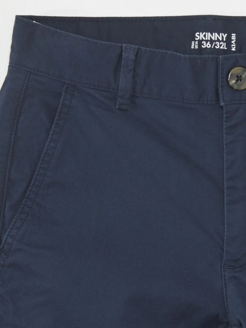 Chino skinny stretch   L32   bleu marine