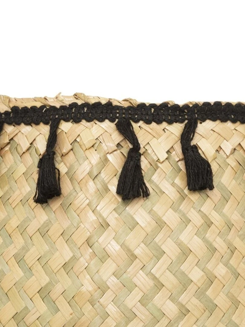 Panier pliant roseau Alina noir D30   Beige