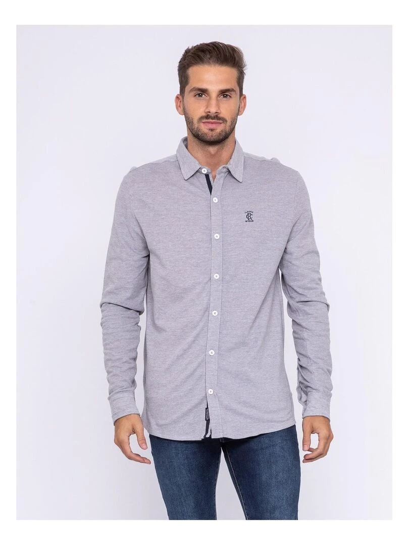 Chemise manches longues pur coton TELDA Gris