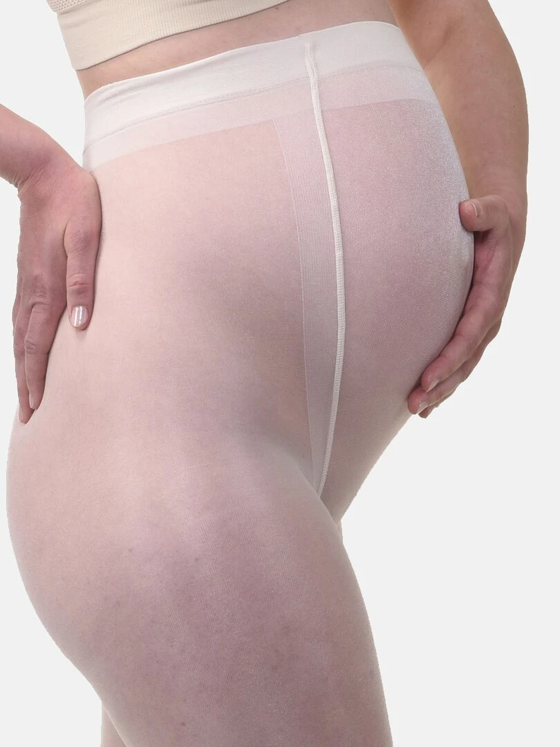 Collants de grossesse transparant confortables 20den (Mamsy)   Blanc