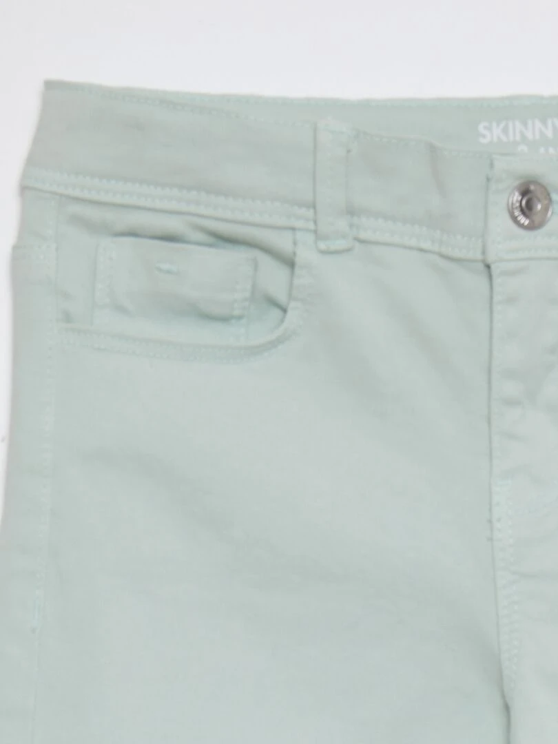 Pantacourt skinny à taille haute   bleu